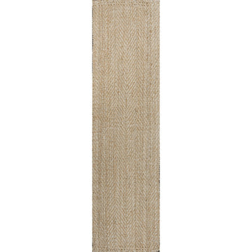 Espina Hand Woven Herringbone Chunky Jute Area Rug
